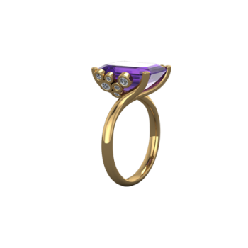 Purple rain ring